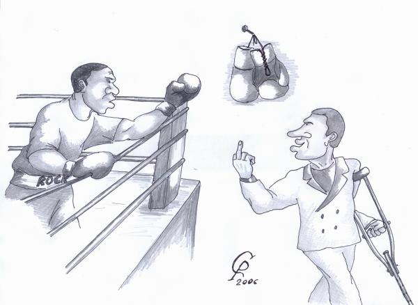 Карикатура: Виталик Кличко vs Хасим Рахман