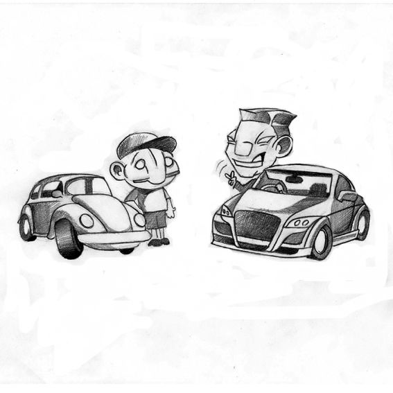 Карикатура: автолюбители, IgorHalko