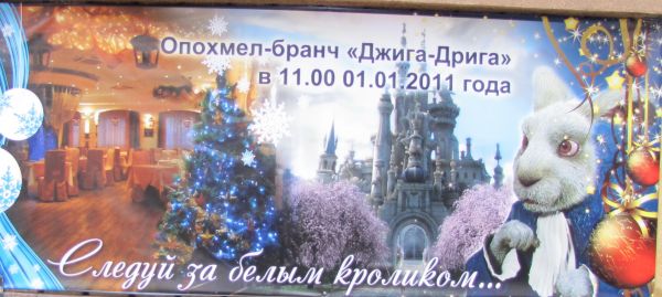 Карикатура: В 2011 году следуй за Белым Кроликом прямо к Ацкой Белочке..., Владимир Масалов