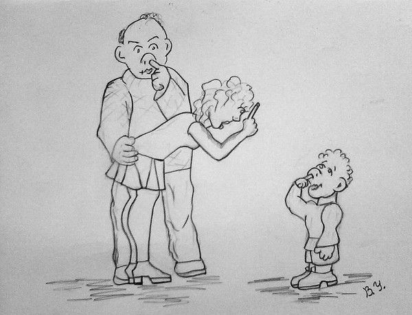 Карикатура: Воспитание., владимир ву