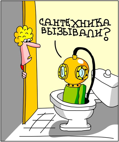Карикатура: Сантехника вызывали?, Дмитрий Бандура