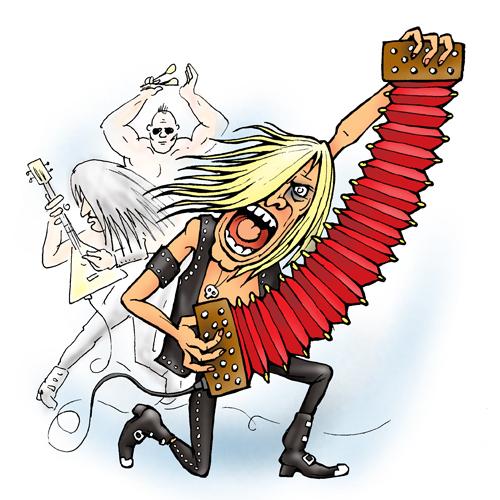 Карикатура: rock & roll, Глеб Андросов