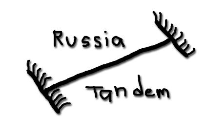 Карикатура: Russian tandem, Andrey Nefedov