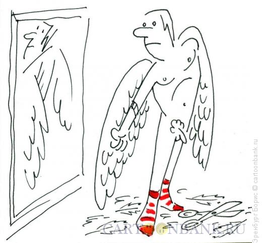 Карикатура: Икар готовится, Эренбург Борис
