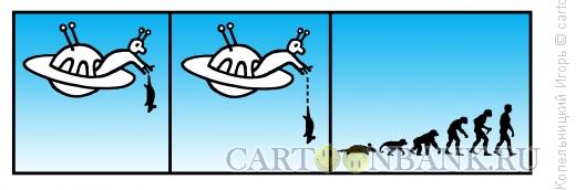 Карикатура: в начале эволюции была мышь, Копельницкий Игорь