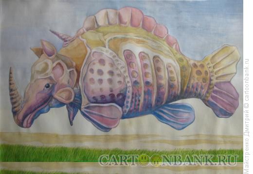 Карикатура: Рыба-носорог, Майстренко Дмитрий