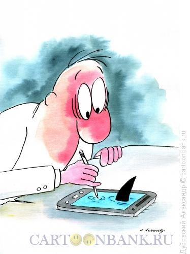 Карикатура: Сенсорный телефон, Дубовский Александр