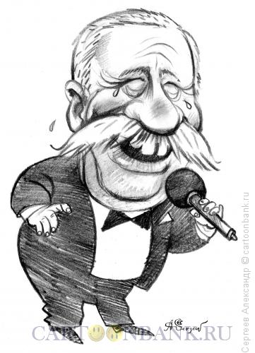 Карикатура: Якубович Леонид, телеведущий, Сергеев Александр
