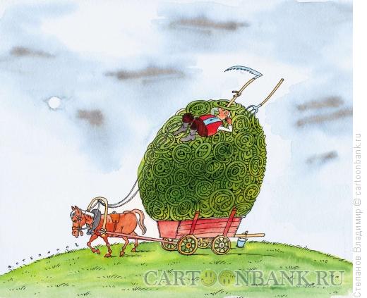 Карикатура: Собака на сене, Степанов Владимир