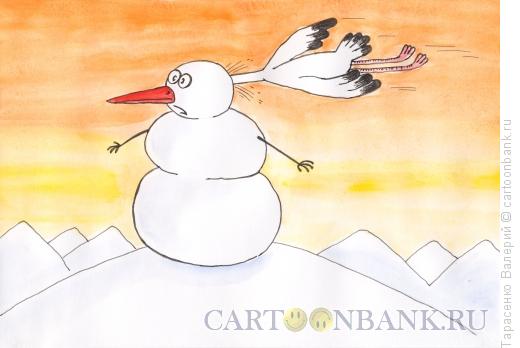 Карикатура: Залетная птица, Тарасенко Валерий