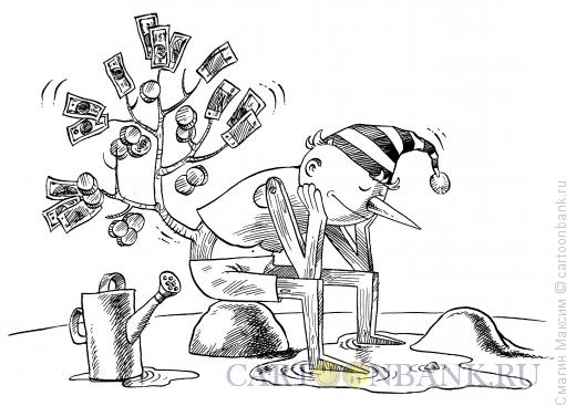 Карикатура: Денежное дерево, Смагин Максим