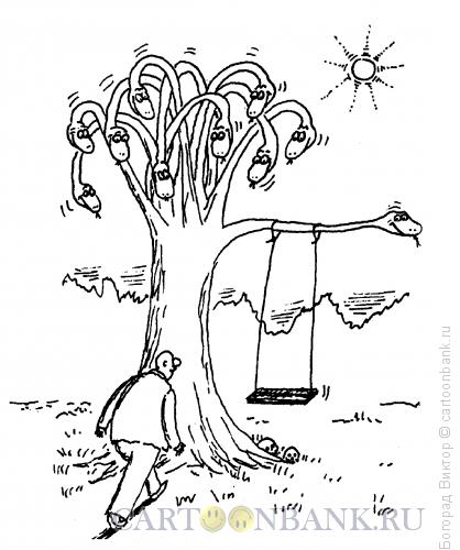 Карикатура: Качели- ловушка, Богорад Виктор