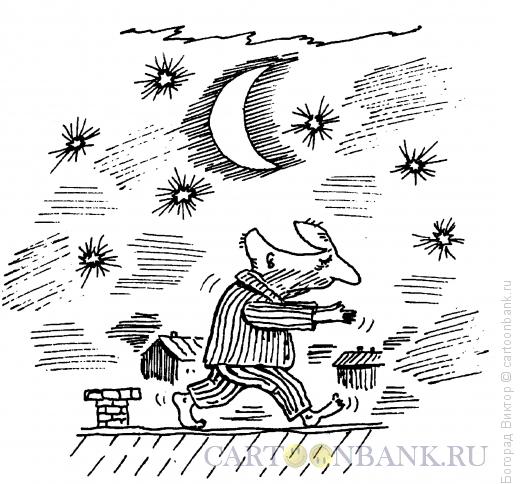 Карикатура: Лунатик, Богорад Виктор