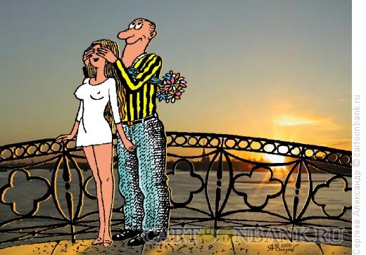 Карикатура: Я милого узнаю по походке, Сергеев Александр