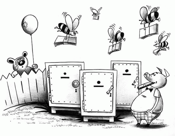Карикатура: Правильные пчелы, Сергей Корсун
