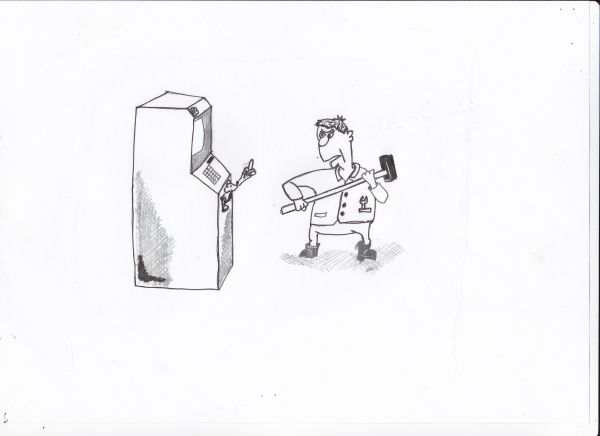 Карикатура: банкомат, василенко игорь