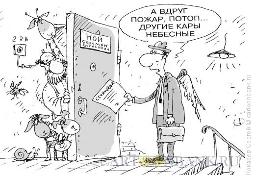 Карикатура: Страховой ангел, Кокарев Сергей