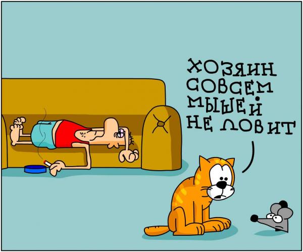 Карикатура: мышей не ловит, Дмитрий Бандура