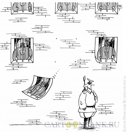 Карикатура: Опадающие окна, Шилов Вячеслав