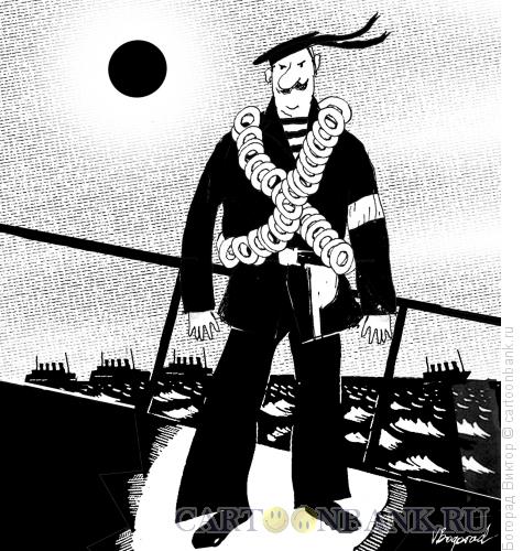 Карикатура: Революционный матрос, Богорад Виктор