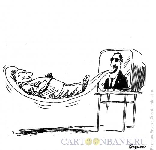 Карикатура: Убаюкивающий телевизор, Богорад Виктор