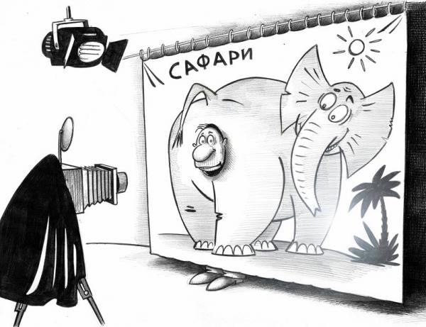 Карикатура: Сафари, Сергей Корсун