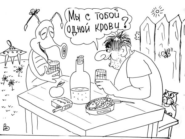 Карикатура: Незваный гость, Валерий Каненков