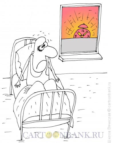 Карикатура: Солнце-будильник, Шилов Вячеслав