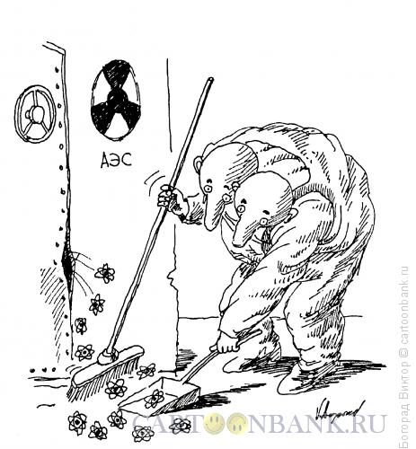 Карикатура: Будни уборщиков, Богорад Виктор