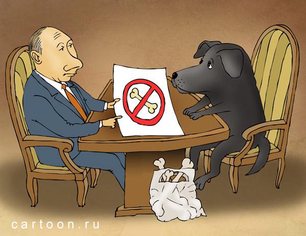 Карикатура: За столом переговоров, Зудин Александр