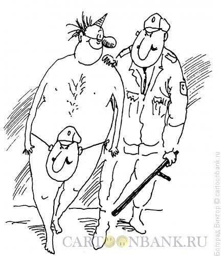 Карикатура: Задержание за шутку, Богорад Виктор