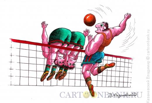 Карикатура: Волейбол, Казаневский Владимир