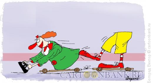 Карикатура: Клоун-инвалид, Богорад Виктор