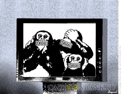 Карикатура: Цензура на телевидение, Богорад Виктор
