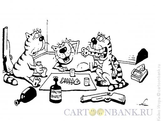 Карикатура: Кошаки на привале, Кийко Игорь