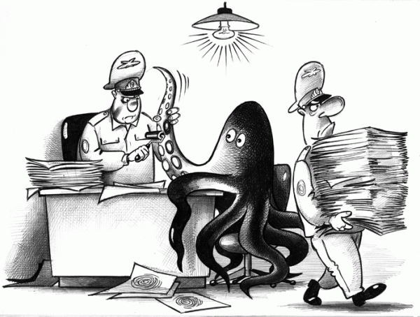 Карикатура: Дактилоскопия, Сергей Корсун