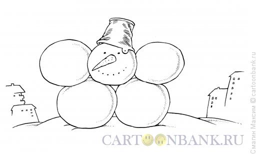 Карикатура: Олимпийский снеговик, Смагин Максим
