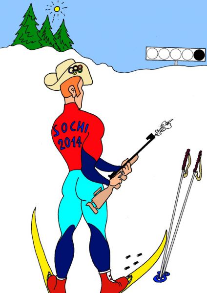 Карикатура: Биатлонист из Техаса, Валерий Каненков