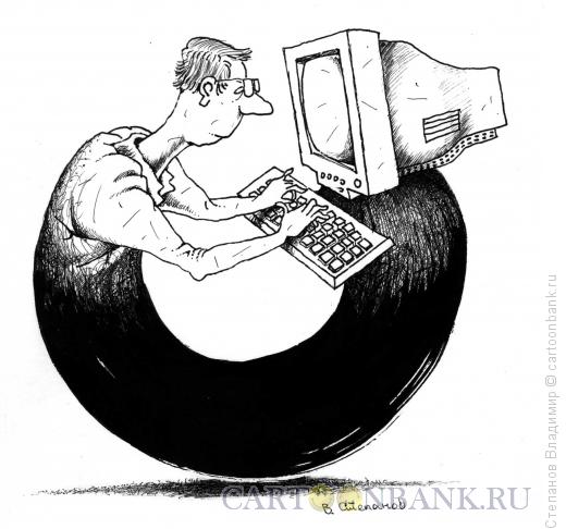 Карикатура: Киборг, Степанов Владимир
