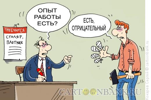 Карикатура: опытный работник, Кокарев Сергей