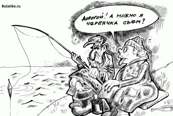Карикатура: Не клевый день, Булат Ирсаев