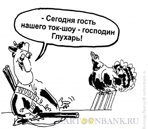 Карикатура: Глухарь на ток-шоу, Богорад Виктор