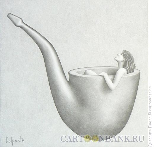Карикатура: трубка-ванна, Далпонте Паоло