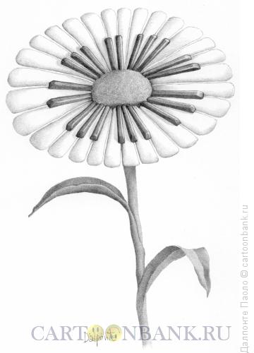 Карикатура: музыкальный цветок, Далпонте Паоло
