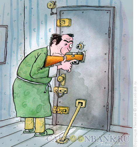 Карикатура: Дверь, Воронцов Николай