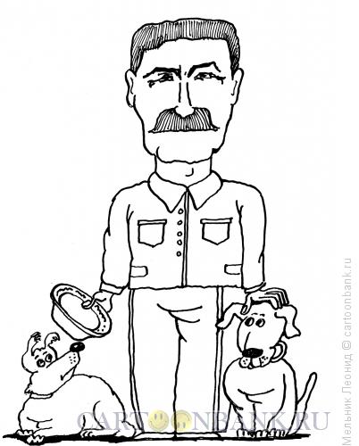 Карикатура: Сталин Иосиф Виссарионович, Мельник Леонид