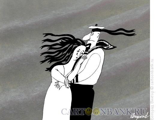 Карикатура: Прощание моряка, Богорад Виктор