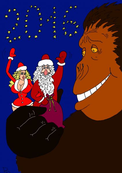 Карикатура: Год обезьянки, Валерий Каненков