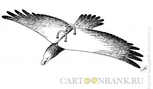 Карикатура: птица-механизм, Гурский Аркадий