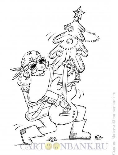 Карикатура: Новогодний рок-н-ролл, Смагин Максим
